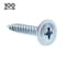 Prime-Line Sheet Metal Screw, #8 x 1 in, Zinc Plated Pan Head Phillips Drive, 100 PK 9040241 - alternate 3